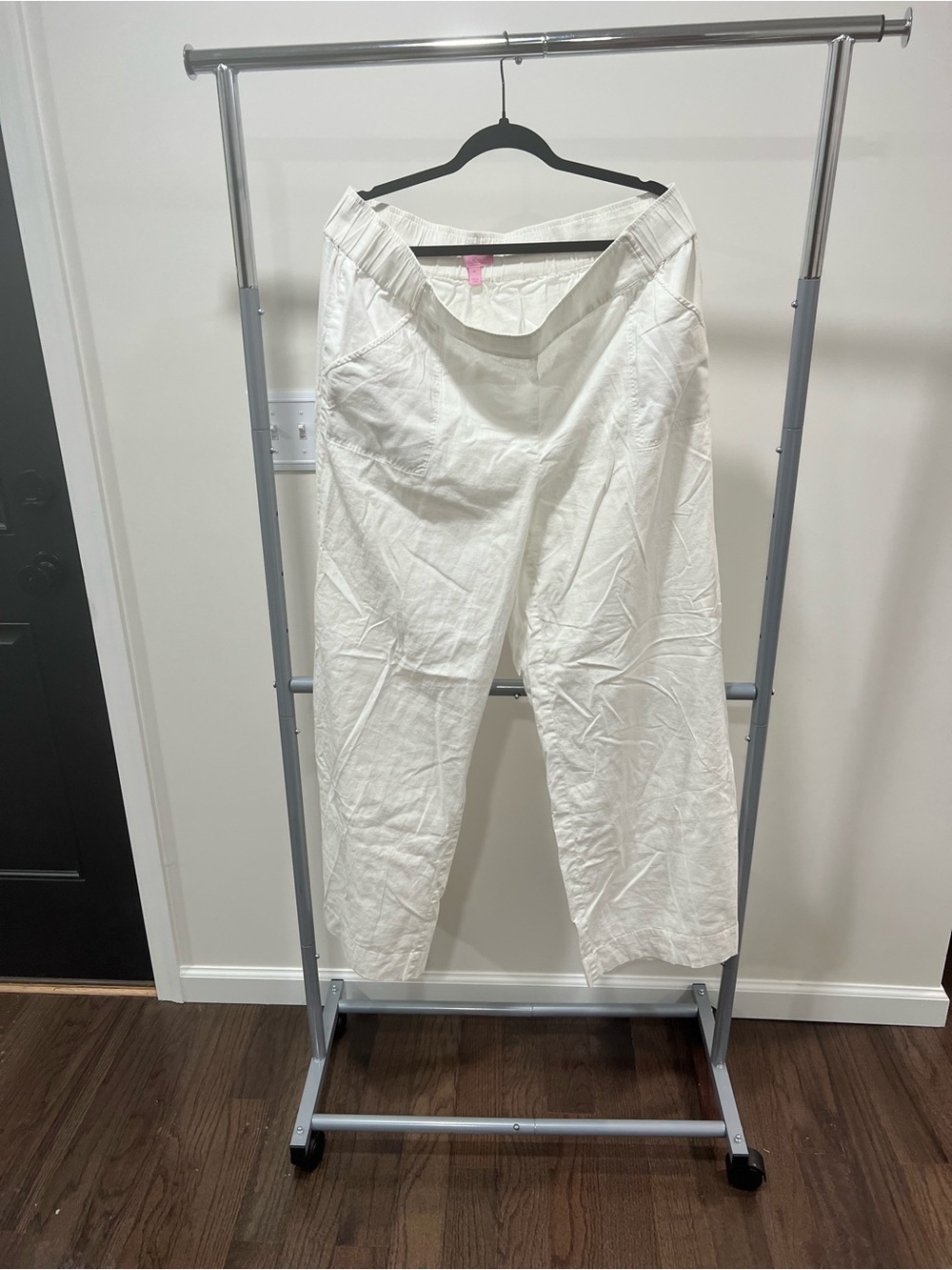 Lilly Pulitzer White Wide-Leg Crop Pants